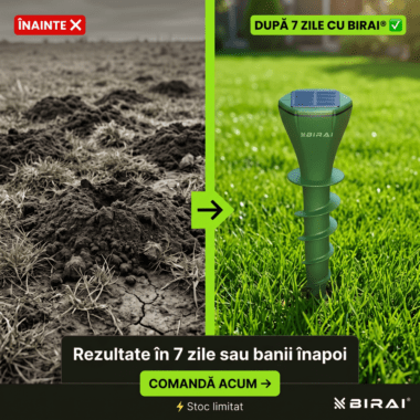 Aparat anti cartite solar BIRAI pentru protectia gazonului si gradinii